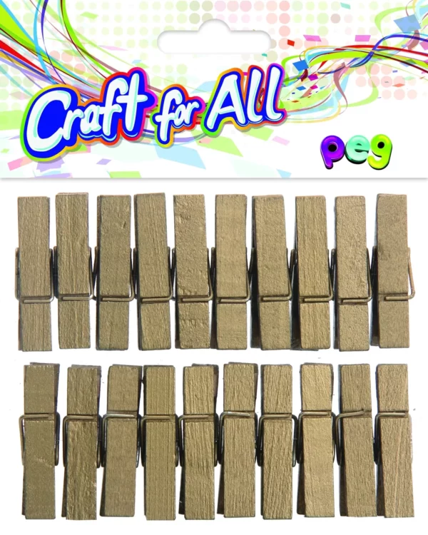 Peg  golden/silver, 20pcs