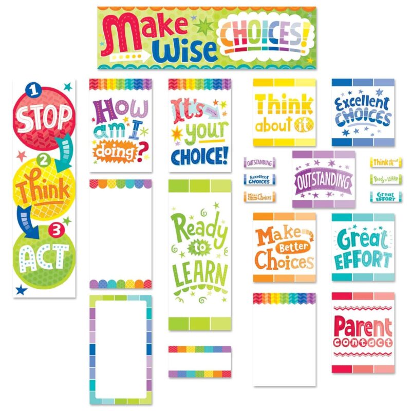 Painted palette behavior clip chart mini bulletin board ctp-6952
