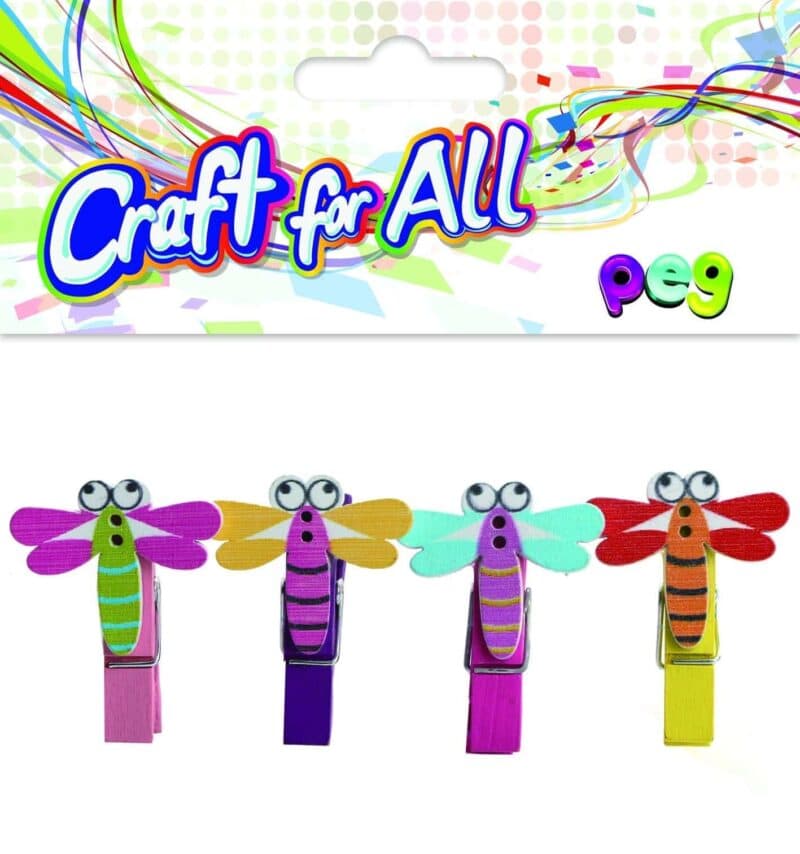 Wooden butterflies peg  4pcs