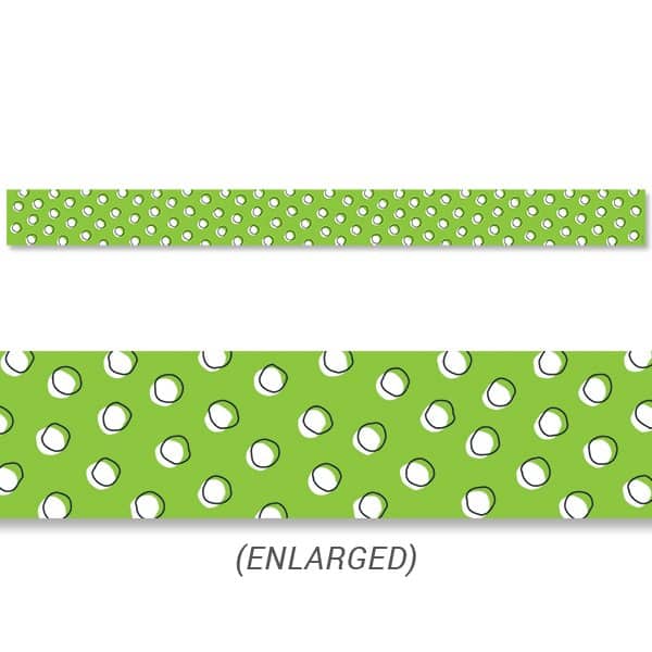 Doodle Dots on Lime Border CTP-8493