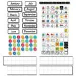 Linear Calendar Set Bulletin Board CTP-10169