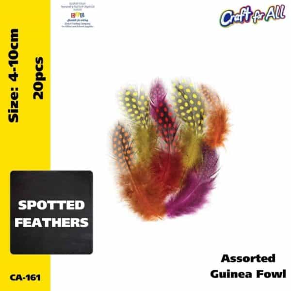 Assorted Spotted Guinea fowl feathers 4-10cm