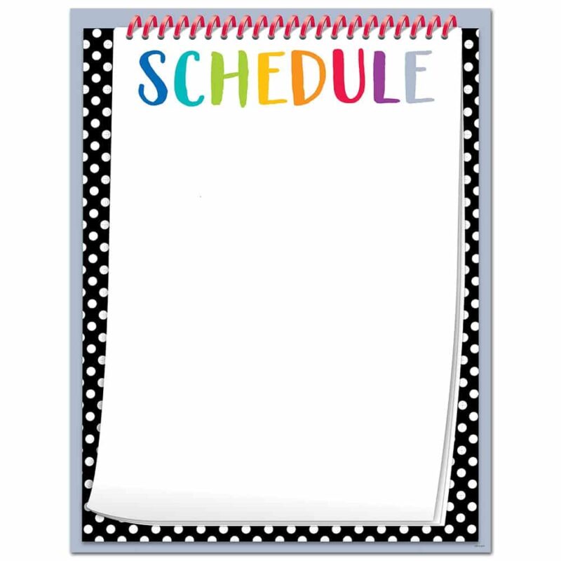Bold & bright schedule chart ctp-2849