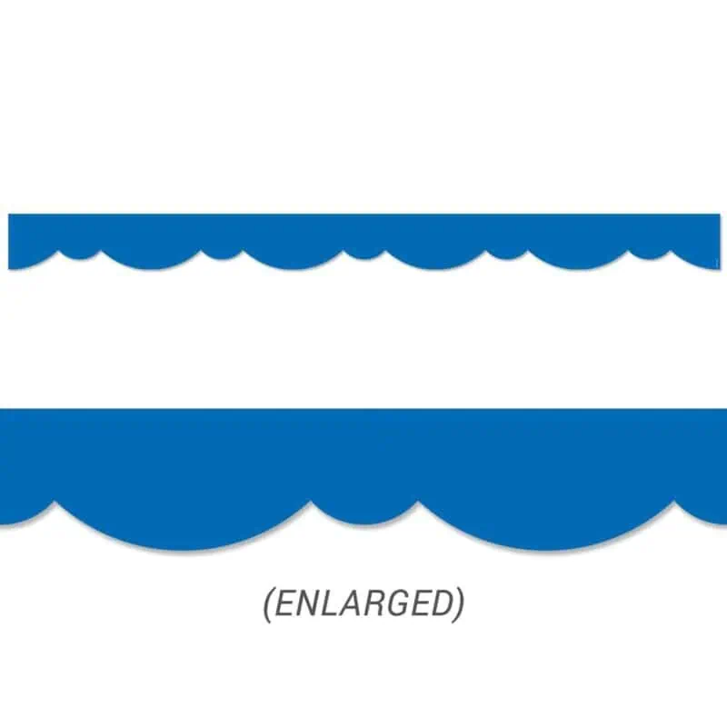 Royal Blue Stylish Scallops Border CTP-10077