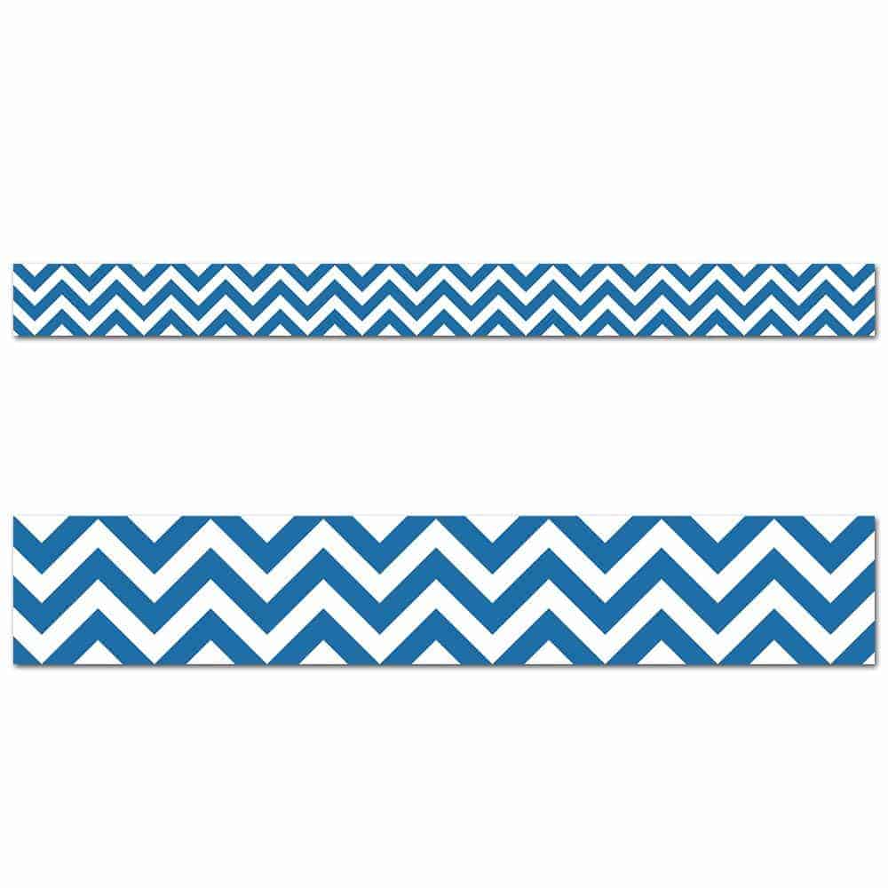 Blue chevron border ctp-0163
