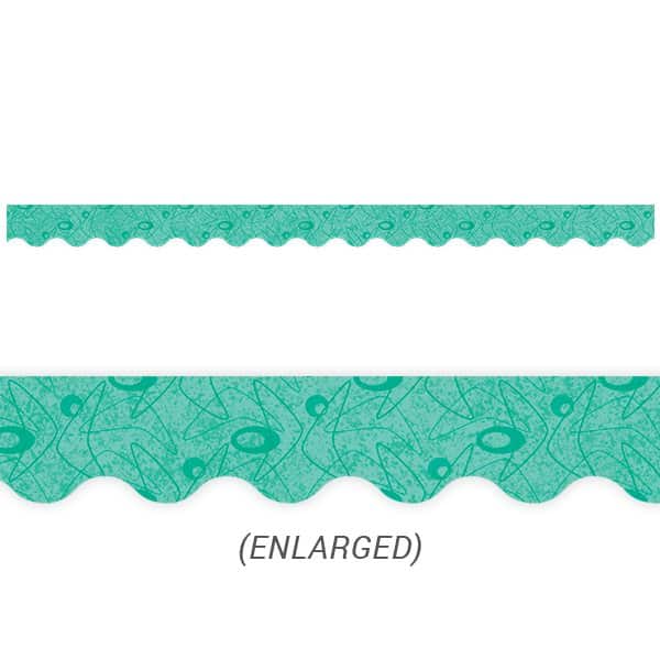 Mid-Century Mod Teal Boomerangs Border CTP-8409