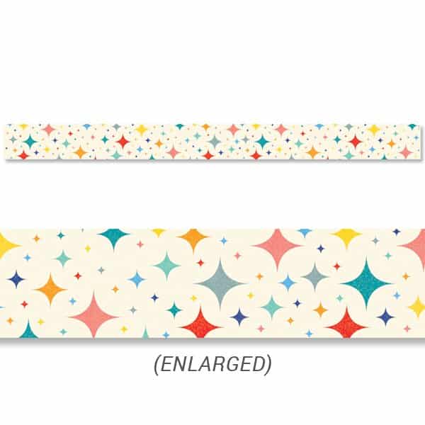 Mid-Century Mod Retro Stars Border CTP-8497