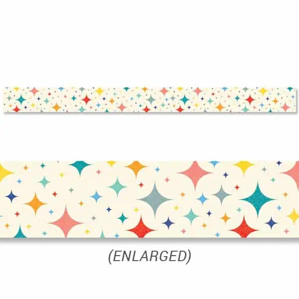 Mid-Century Mod Retro Stars Border CTP-8497