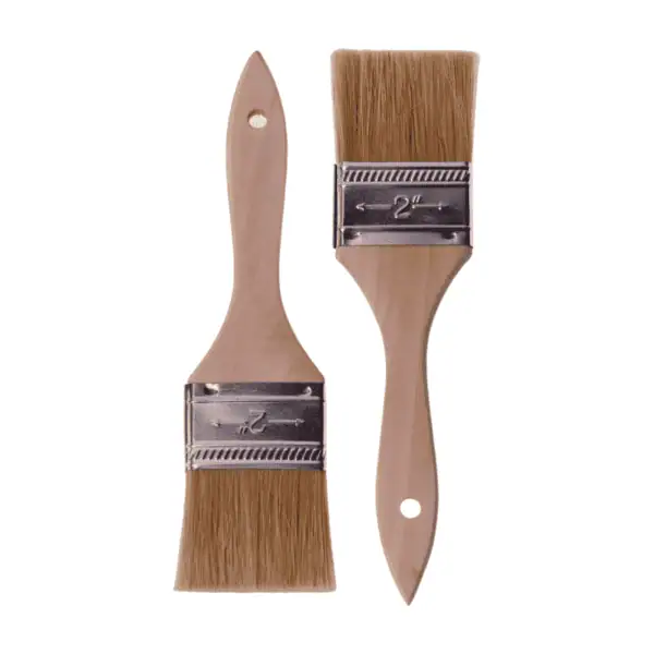 Natural Bristle Brush wooden handle 2" (2pcs)