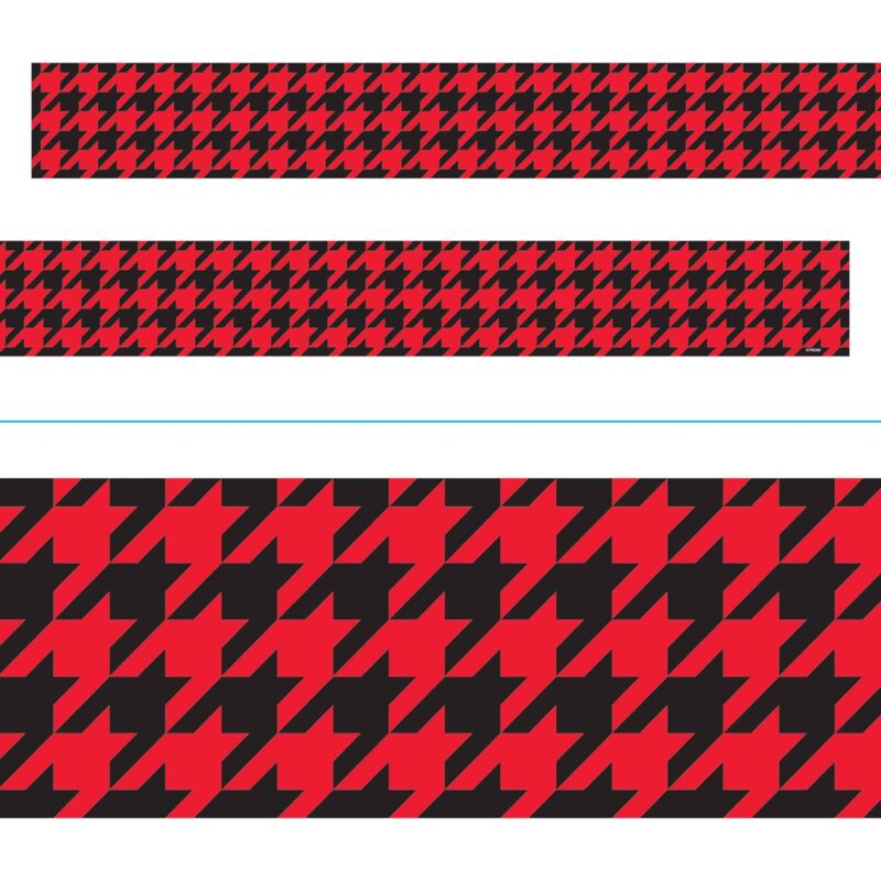 Houndstooth red bolder borders®
