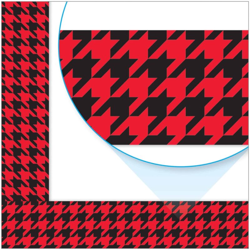 Houndstooth red bolder borders®