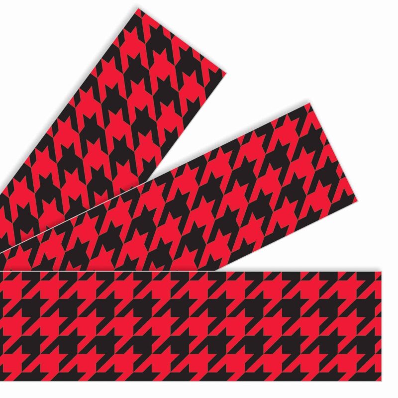 Houndstooth red bolder borders®