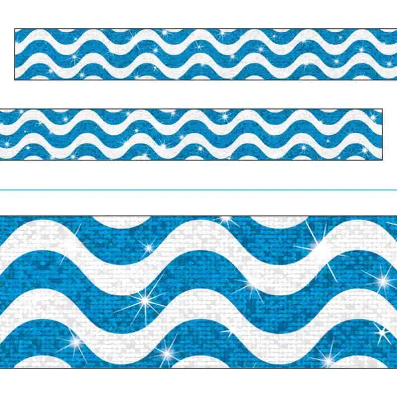Wavy Blue Sparkle Plus Bolder Borders®