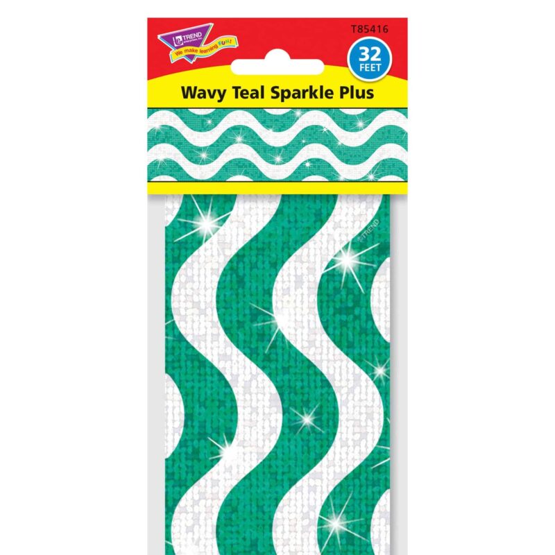 Wavy teal sparkle plus bolder borders®