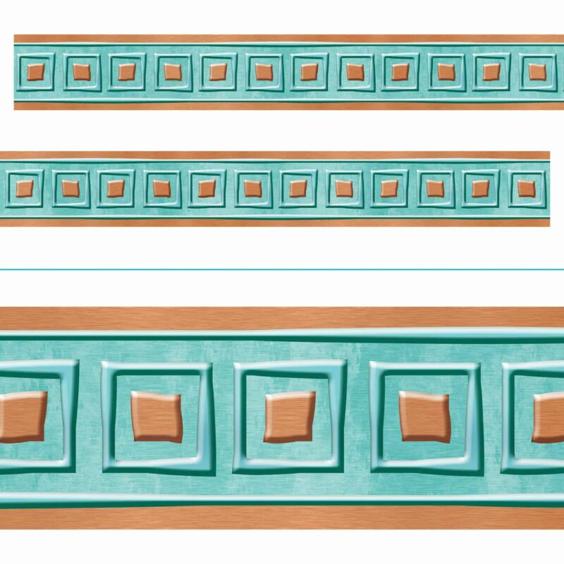 I ♥ metal copper squares bolder borders®