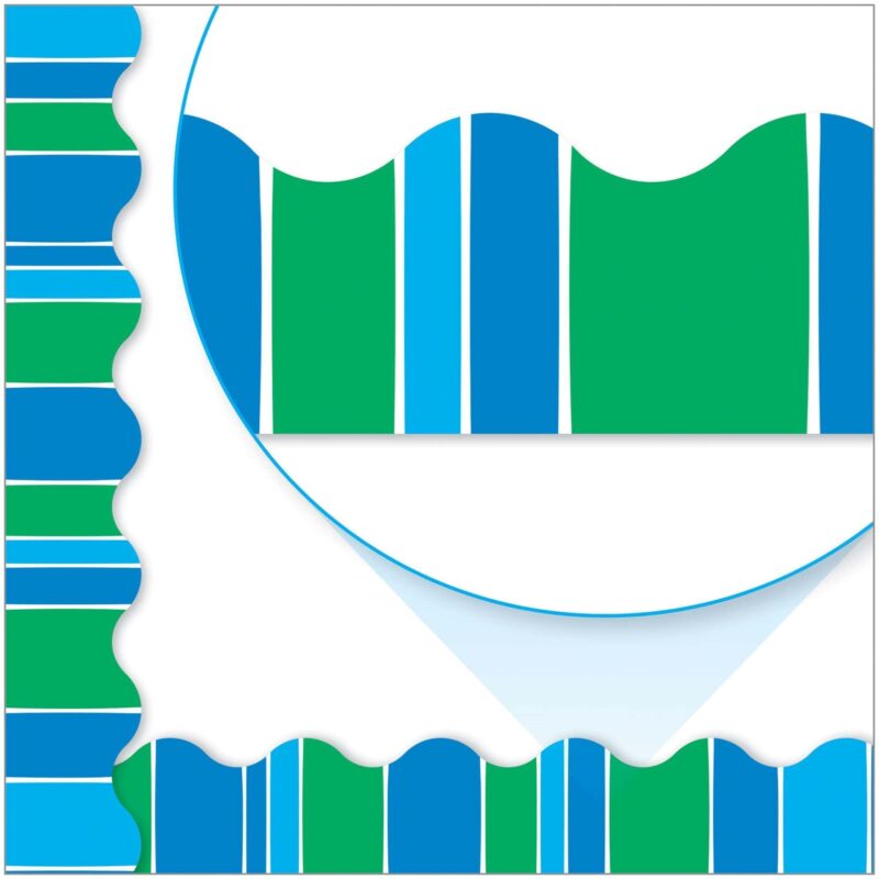Stripe-tacular cool blue terrific trimmers®