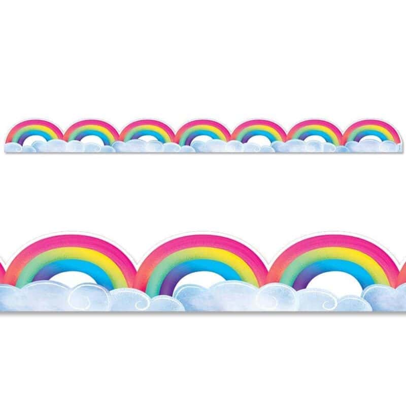 Rainbows & clouds border ctp-8674