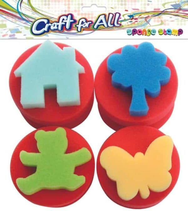 Sponge stamp 7.5cm 4pcs