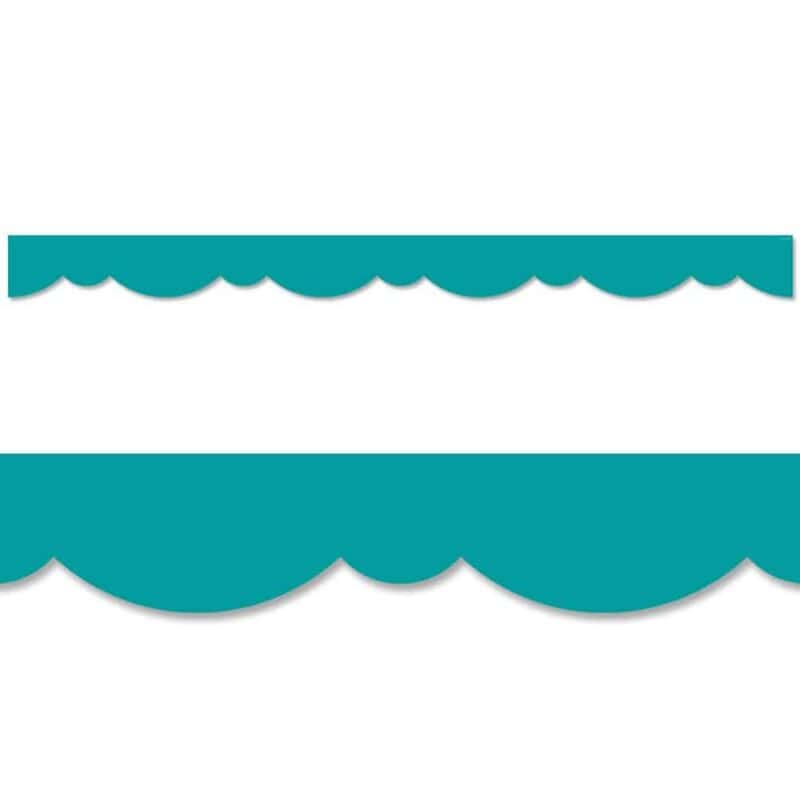 Teal stylish scallops border ctp-8570