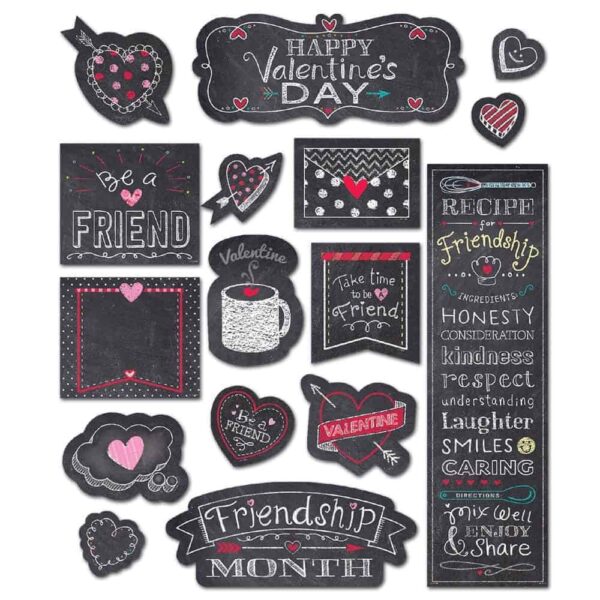 Chalk It Up! Chalk Hearts Mini Bulletin Board CTP-1733