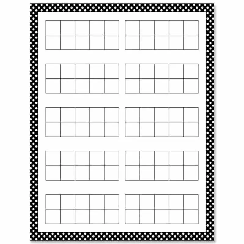 10 Frames Charts with a Purpose CTP-10192