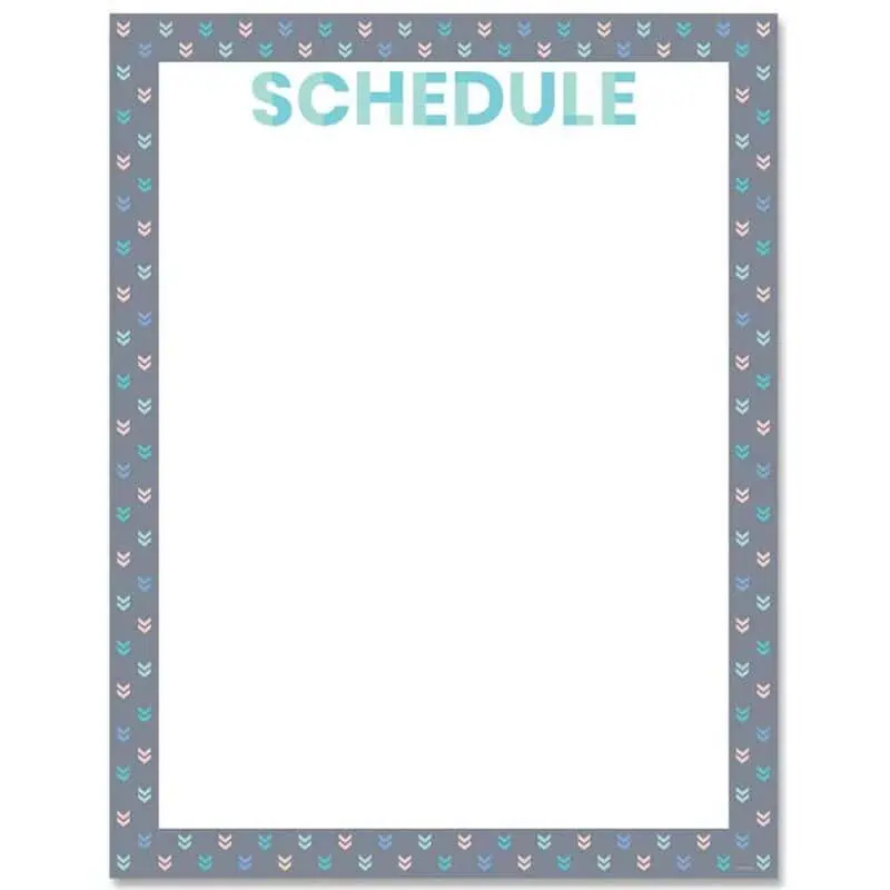 Calm & Cool Schedule Chart CTP-8635