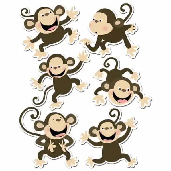Monkeys 6" Designer Cut-Outs CTP-6431