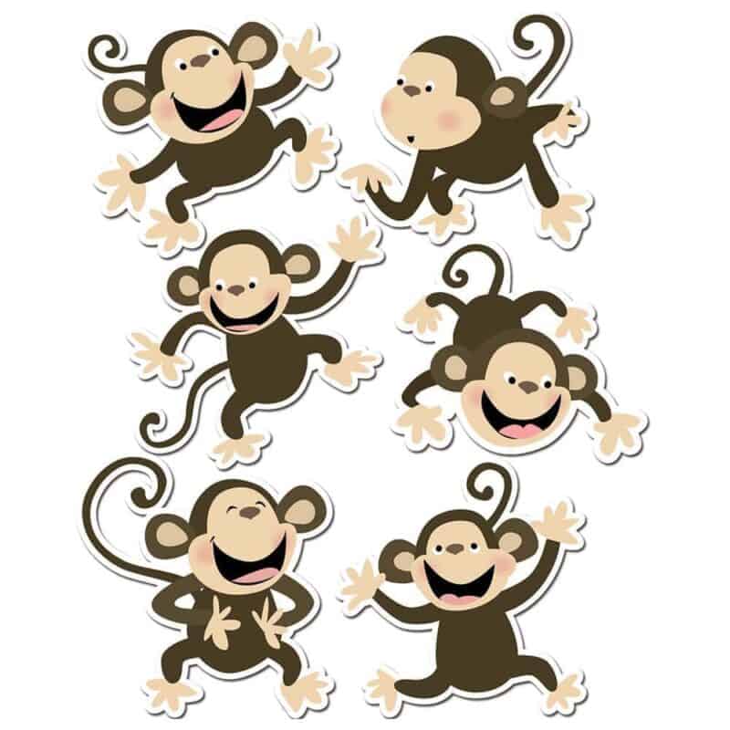 Monkeys 6" Designer Cut-Outs CTP-6431
