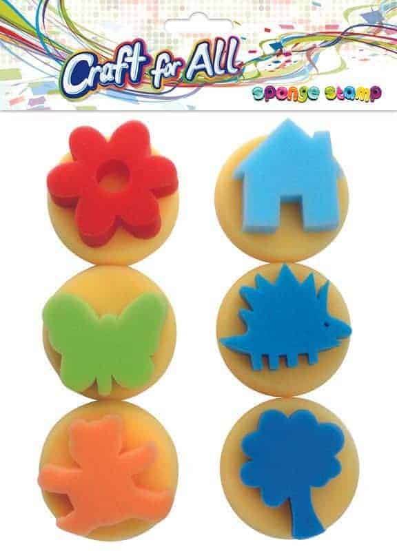 Sponge stamp 7.5cm 6pcs