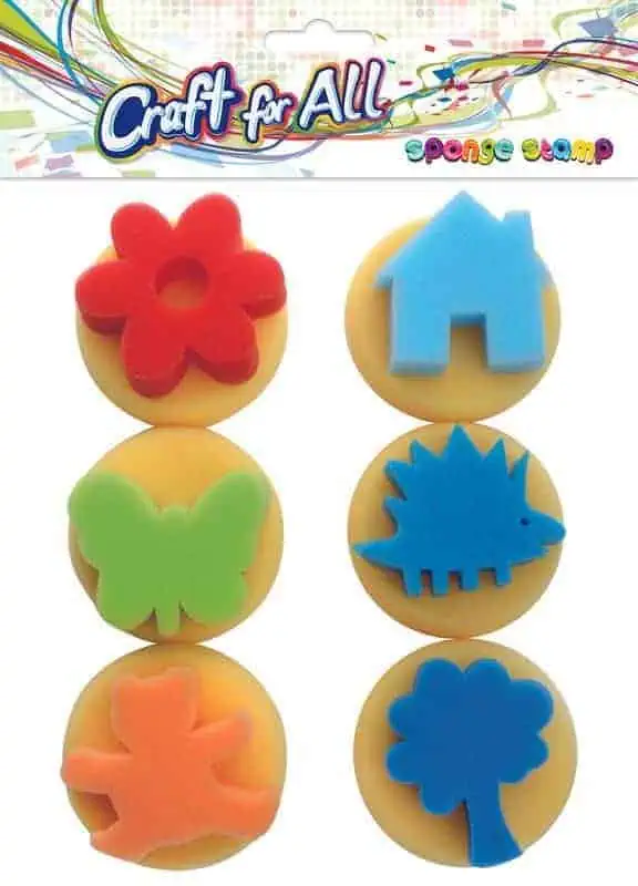 Sponge stamp 7.5cm 6pcs