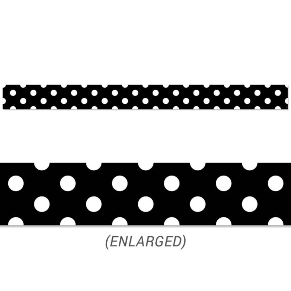 Polka Dots on Black Border CTP-10062