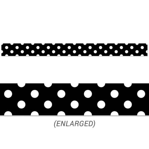 Polka Dots on Black Border CTP-10062