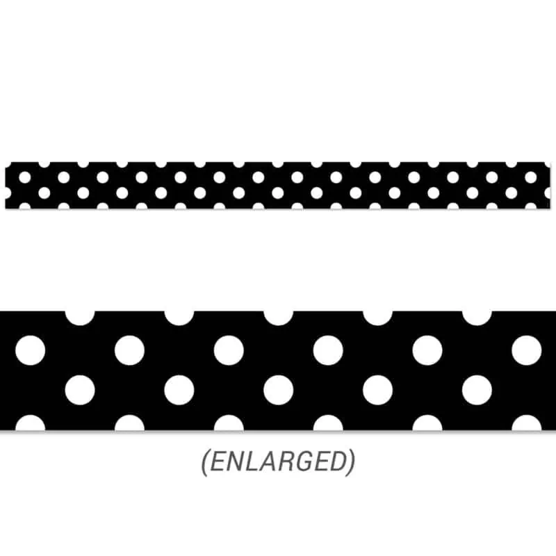 Polka Dots on Black Border CTP-10062