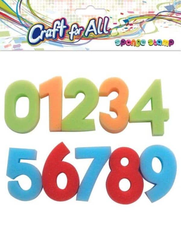 Sponge Numbers stamps 10pcs