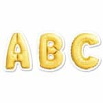 Gold Mylar Balloon 2" Uppercase Letter Stickers CTP-8462