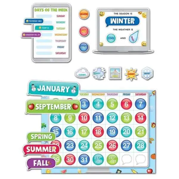 Emoji Fun Calendar Set Bulletin Board CTP-2649
