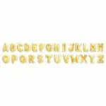 Gold Mylar Balloon 2" Uppercase Letter Stickers CTP-8462