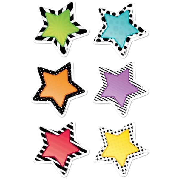 Bold & Bright Stars 3" Designer Cut-Outs CTP-8091