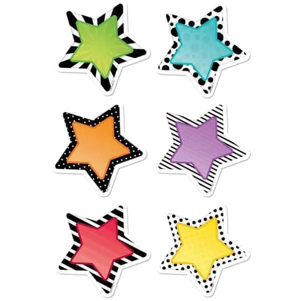 Bold & Bright Stars 3" Designer Cut-Outs CTP-8091