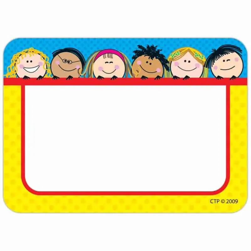 Smiling Stick Kids Labels CTP-4503