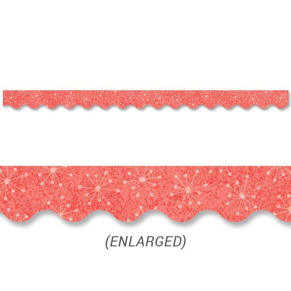 Mid-Century Mod Red Atomic Stars Border CTP-8412