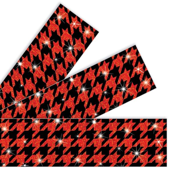 Houndstooth Red Bolder Borders® – Sparkle Plus