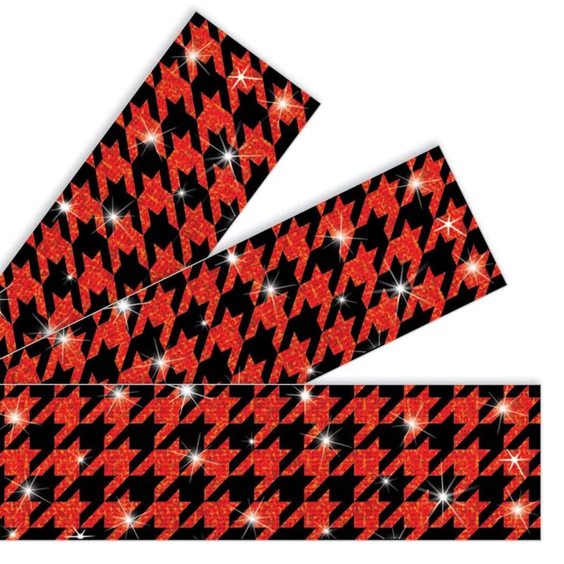 Houndstooth red bolder borders® – sparkle plus