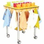 Movable Table For Storing Cups And Towels