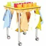 Movable Table For Storing Cups And Towels