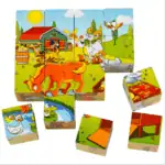 Wooden 6 sided Blocks 16pcs