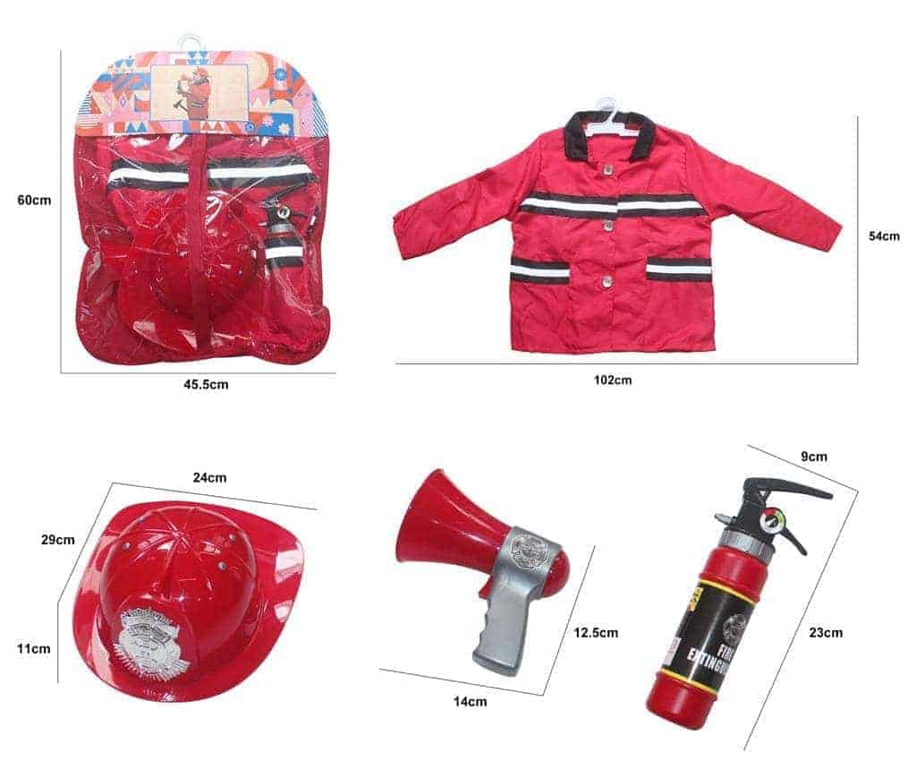 Fireman cosplay costume 3-6 years