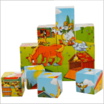 Wooden 6 sided Blocks 16pcs