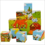 Wooden 6 sided Blocks 16pcs