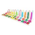 Wooden Children's Beads Number Graphical Puzzle Jigsaw Educational Toy For Kids